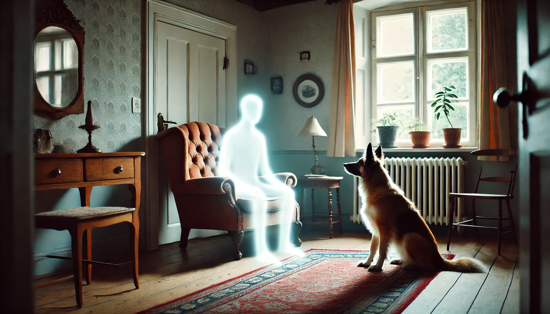 chien ressentant à une présence